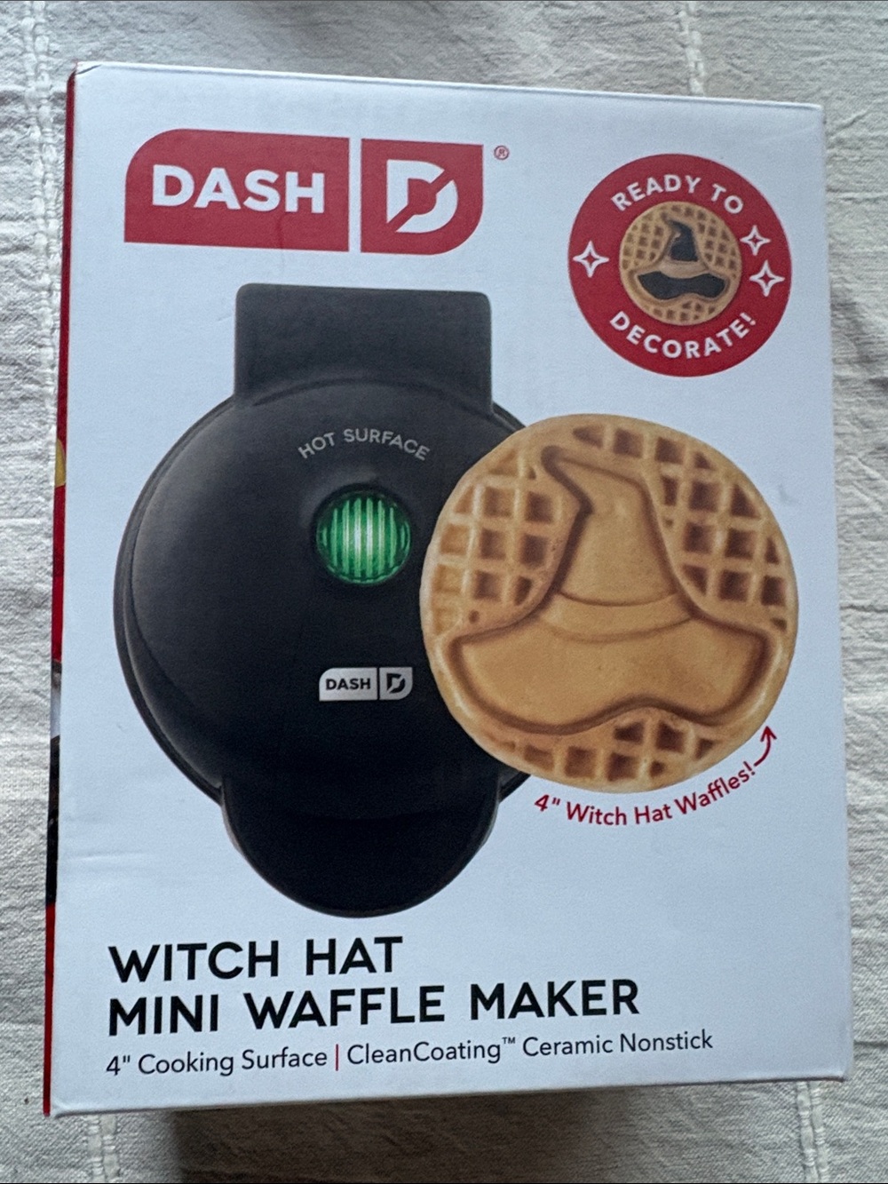 Dash Black Witch Hat Mini Waffle Maker